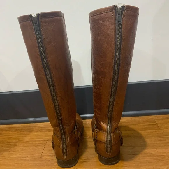 Frye Phillip Harness Tall Boots #70511 Sz. 8.5 - Picture 6 of 11